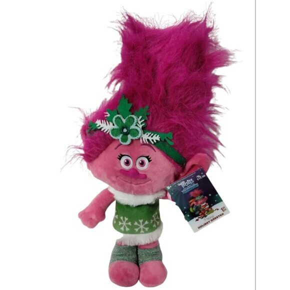 DreamWorks Trolls Poppy Holiday Porch Greeter 20 in Christmas 2022 Pink Plush - Picture 1 of 6